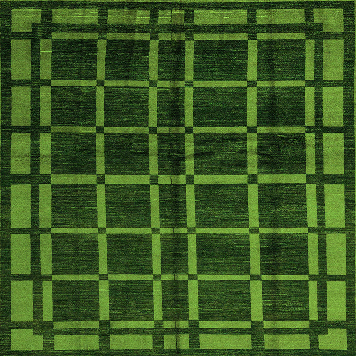 Square Oriental Green Modern Rug, abs4726grn