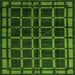 Square Oriental Green Modern Rug, abs4726grn