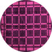 Round Oriental Pink Modern Rug, abs4726pnk