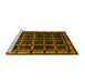 Sideview of Machine Washable Oriental Yellow Modern Rug, wshabs4726yw