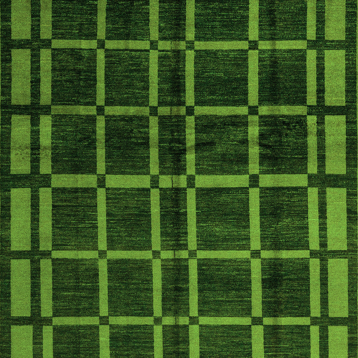 Machine Washable Oriental Green Modern Area Rugs, wshabs4726grn