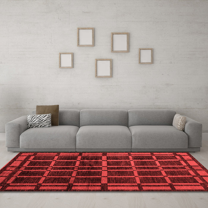 Modern Red Washable Rugs