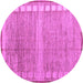 Round Oriental Purple Modern Rug, abs4727pur