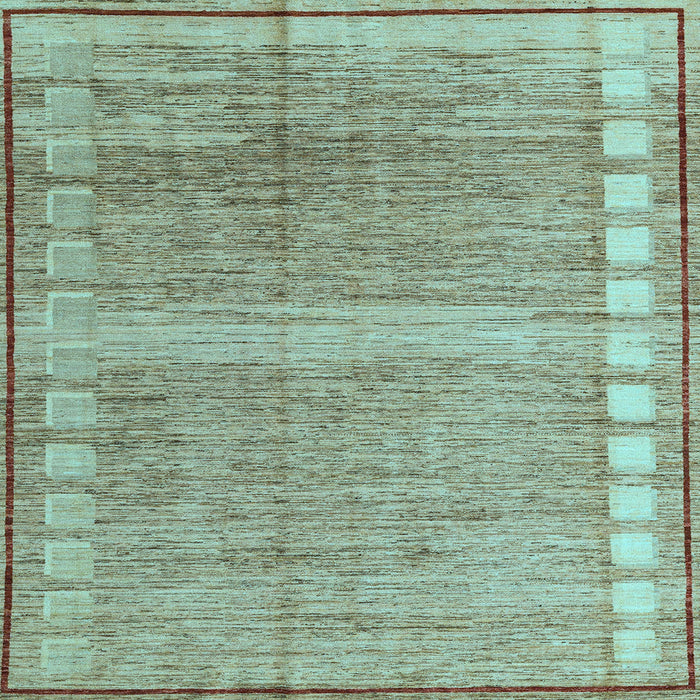 Square Oriental Light Blue Modern Rug, abs4727lblu