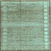 Square Oriental Light Blue Modern Rug, abs4727lblu