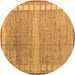 Round Oriental Brown Modern Rug, abs4727brn