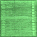 Square Oriental Emerald Green Modern Rug, abs4727emgrn