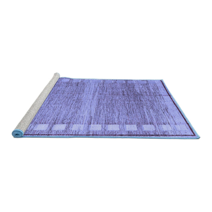 Sideview of Machine Washable Oriental Blue Modern Rug, wshabs4727blu
