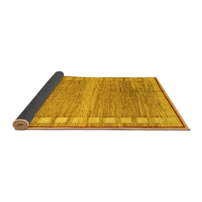 Sideview of Oriental Yellow Modern Rug, abs4727yw