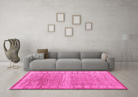 Machine Washable Oriental Pink Modern Rug, wshabs4727pnk