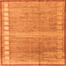 Square Oriental Orange Modern Rug, abs4727org