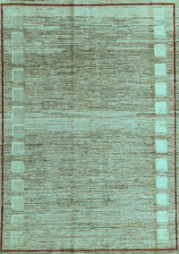 Oriental Light Blue Modern Rug, abs4727lblu