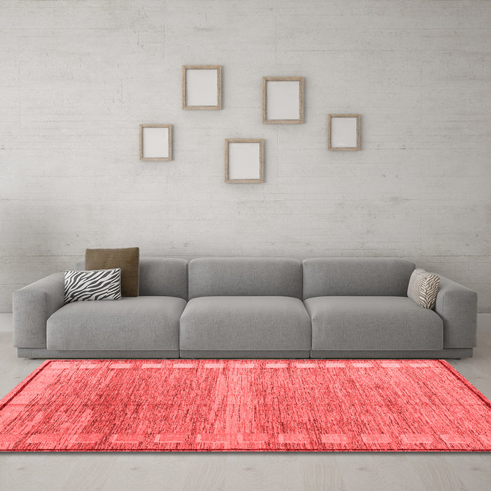 Modern Red Washable Rugs
