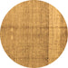 Round Oriental Brown Modern Rug, abs4728brn