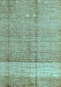 Oriental Light Blue Modern Rug, abs4728lblu