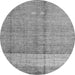 Round Oriental Gray Modern Rug, abs4728gry