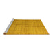 Sideview of Machine Washable Oriental Yellow Modern Rug, wshabs4728yw