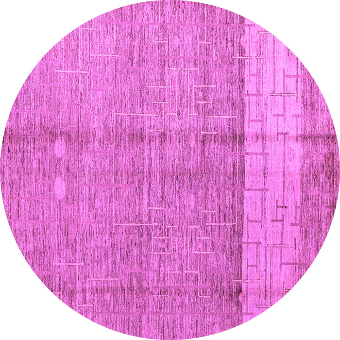 Round Machine Washable Oriental Purple Modern Area Rugs, wshabs4728pur