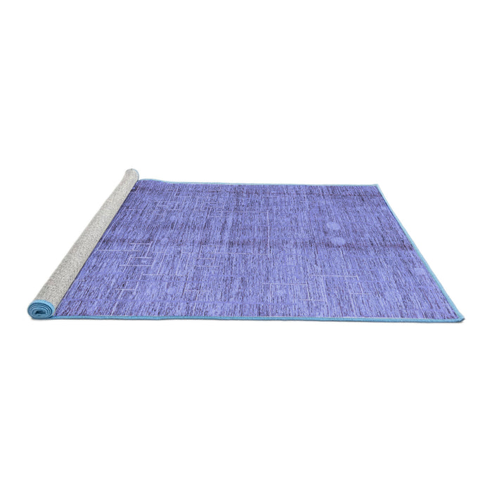 Sideview of Machine Washable Oriental Blue Modern Rug, wshabs4728blu
