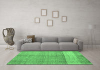 Machine Washable Oriental Emerald Green Modern Rug, wshabs4728emgrn