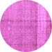 Round Oriental Purple Modern Rug, abs4728pur