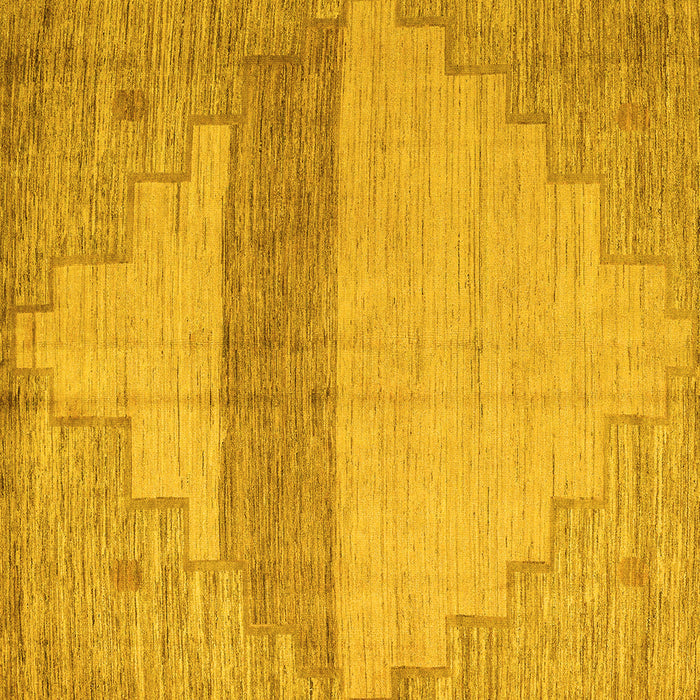 Square Oriental Yellow Modern Rug, abs4729yw