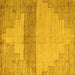 Square Oriental Yellow Modern Rug, abs4729yw