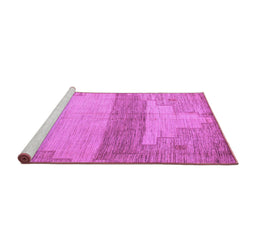 Sideview of Machine Washable Oriental Purple Modern Area Rugs, wshabs4729pur
