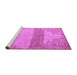 Sideview of Machine Washable Oriental Purple Modern Area Rugs, wshabs4729pur