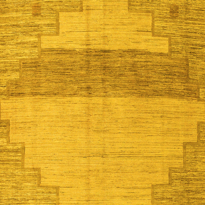 Machine Washable Oriental Yellow Modern Rug, wshabs4729yw