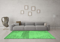 Machine Washable Oriental Emerald Green Modern Rug, wshabs4729emgrn