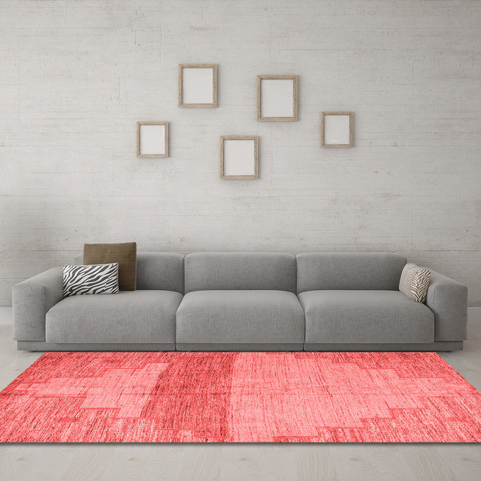 Modern Red Washable Rugs
