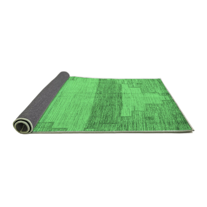Sideview of Oriental Emerald Green Modern Rug, abs4729emgrn