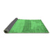 Sideview of Oriental Emerald Green Modern Rug, abs4729emgrn