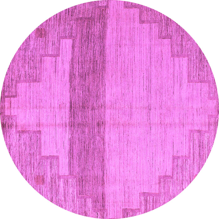 Round Oriental Purple Modern Rug, abs4729pur