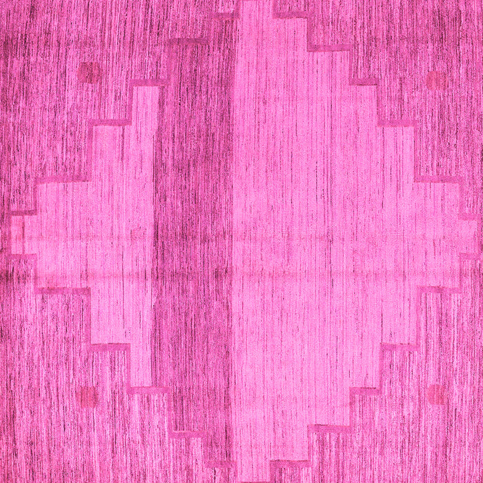 Square Machine Washable Oriental Pink Modern Rug, wshabs4729pnk