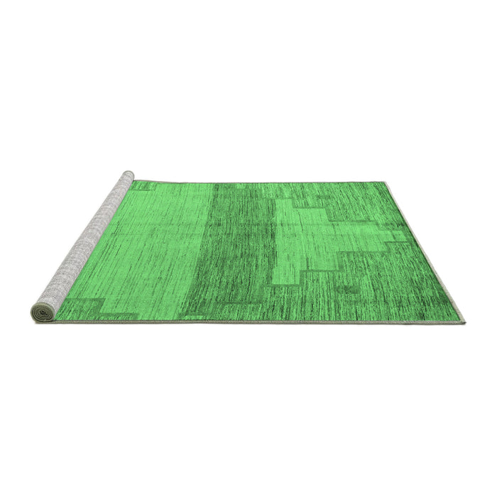 Sideview of Machine Washable Oriental Emerald Green Modern Area Rugs, wshabs4729emgrn