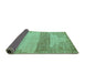 Sideview of Oriental Turquoise Modern Rug, abs4729turq