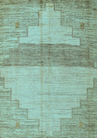 Oriental Light Blue Modern Rug, abs4729lblu