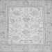 Square Oriental Gray Traditional Rug, abs472gry