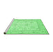 Sideview of Machine Washable Oriental Emerald Green Traditional Area Rugs, wshabs472emgrn