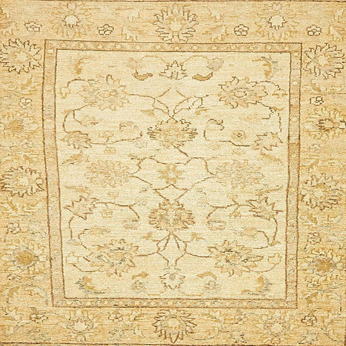 Square Abstract Sun Yellow Oriental Rug, abs472