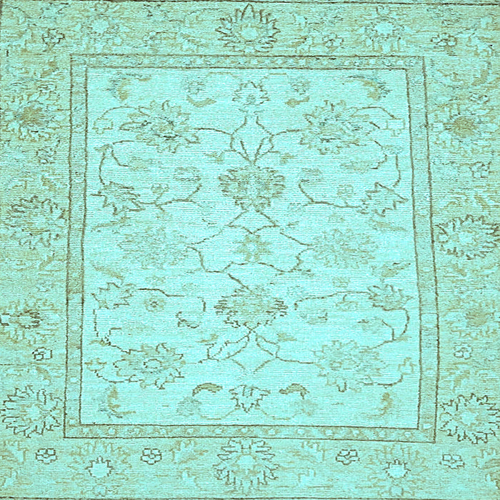 Square Oriental Light Blue Traditional Rug, abs472lblu
