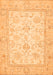 Machine Washable Oriental Orange Traditional Area Rugs, wshabs472org