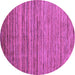 Round Machine Washable Abstract Purple Modern Area Rugs, wshabs4730pur