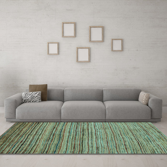Machine Washable Abstract Light Blue Modern Rug in a Living Room, wshabs4730lblu