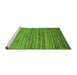 Sideview of Machine Washable Abstract Green Modern Area Rugs, wshabs4730grn