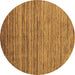 Round Abstract Brown Modern Rug, abs4730brn