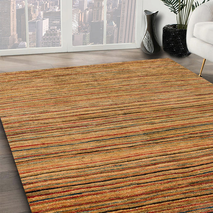 Machine Washable Abstract Orange Rug in a Family Room, wshabs4730