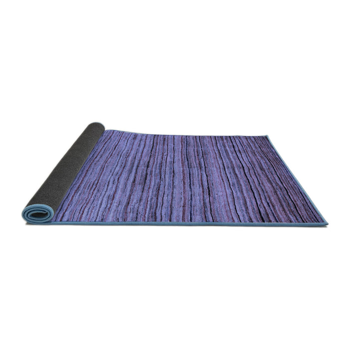 Sideview of Abstract Blue Modern Rug, abs4730blu